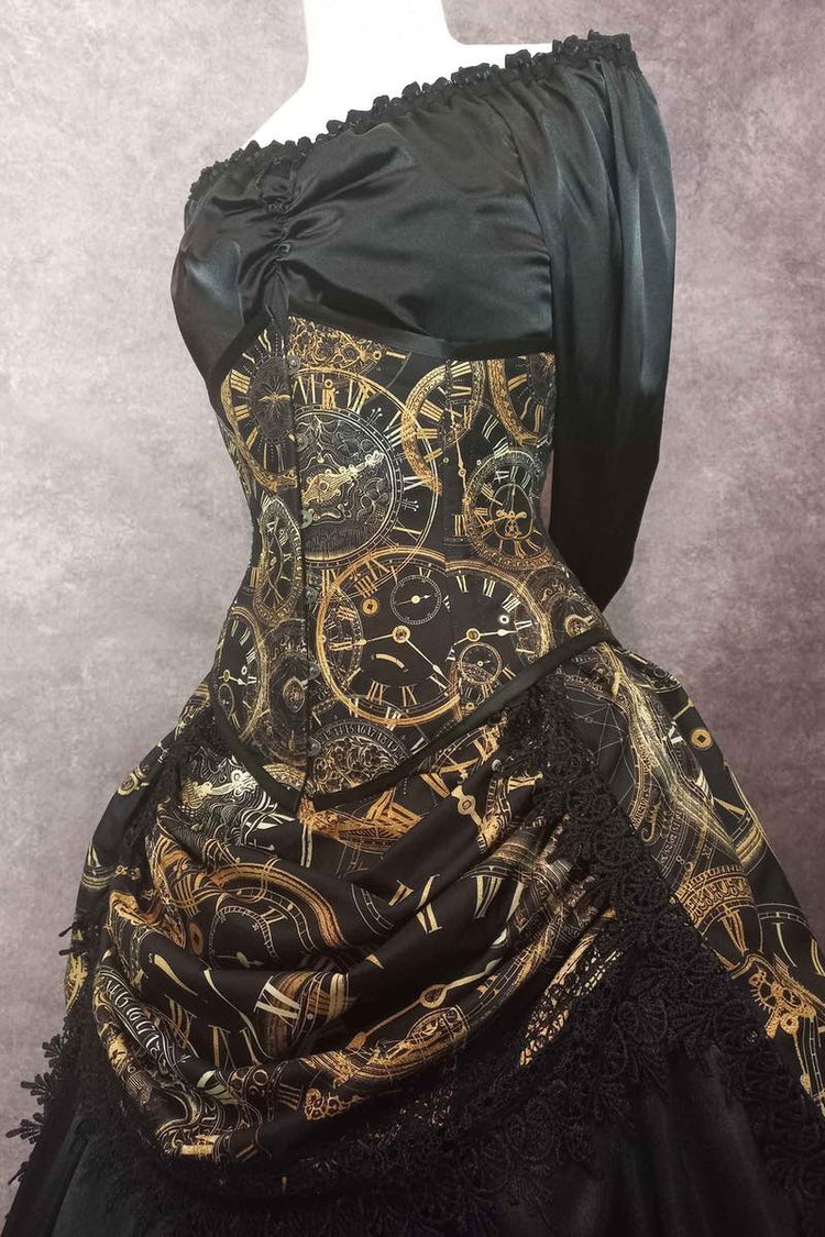 Golden Clocks Corset + Bustle Skirt set